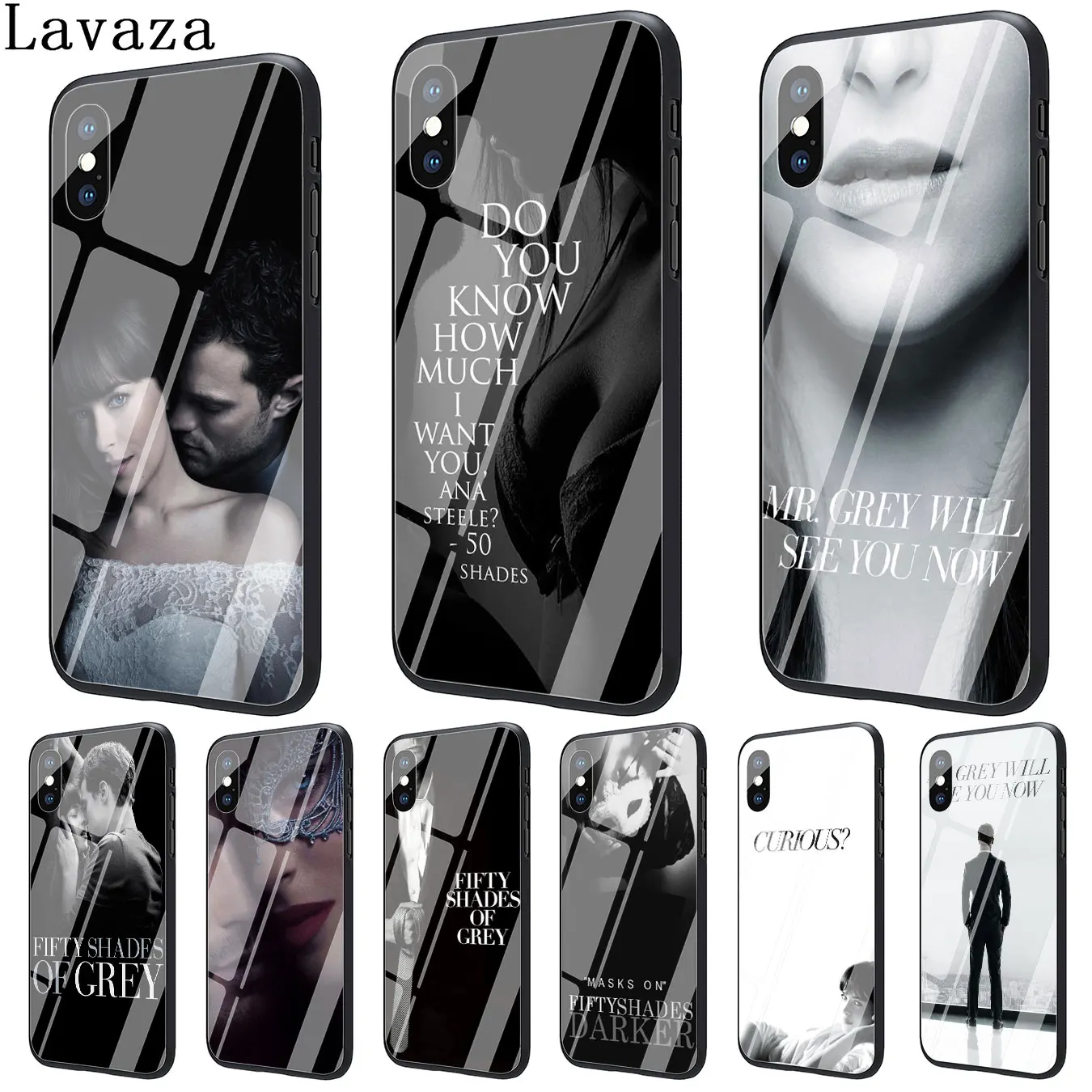 Lavaza Fifty Shades из серого закаленного стекла чехол для телефона Apple iPhone XR XS Max X 8 7 6 6 S Plus 5 5S SE чехлы
