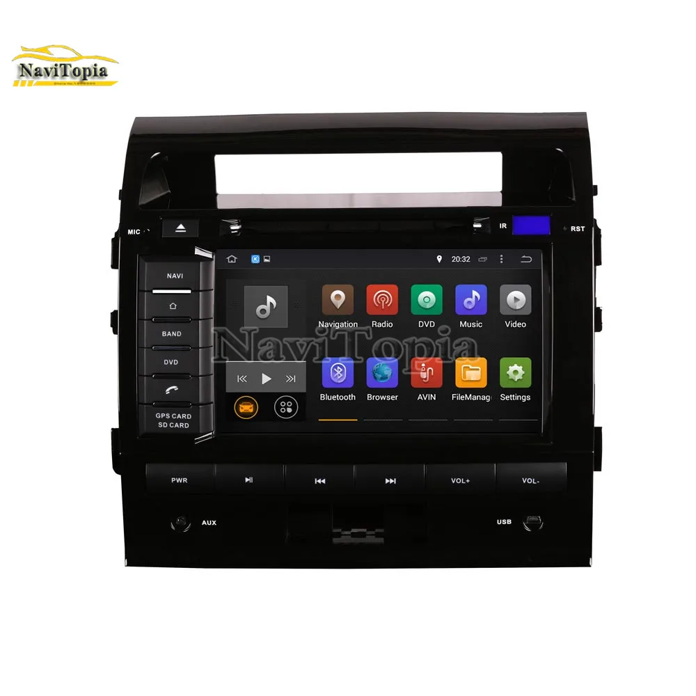Cheap NAVITOPIA 4G RAM 64G ROM PX6 Six Core Android 9.0 Car DVD Player GPS Navigation for Toyota Land Cruiser LC200 2004 2005 2006- 1