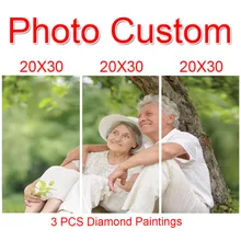 3 шт Алмазная картина eigen foto фото на заказ Diy на заказ Алмазная картина вышивка крестиком полная дрель Алмазная вышивка foto