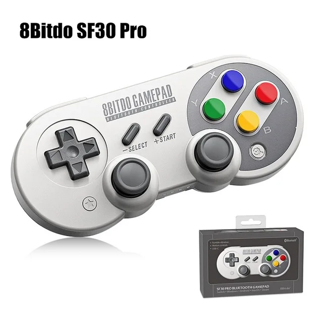 8bitdo SF30 Pro Беспроводной Bluetooth игровой контроллер геймпад с игрового джойстика для Win Android macOS пара nintendo переключатель - Цвет: Черный