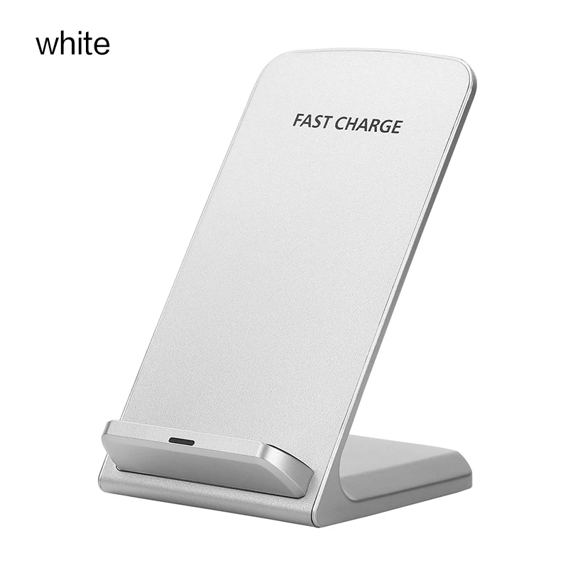 Qi Беспроводной Зарядное устройство Подставка Quick Charge 2,0 Qi Беспроводная зарядка Зарядное устройство в качестве мобильного телефона Подставка Поддержка для samsung Galaxy S9/8/7/Vista IPhone X/8 - Цвет: Белый