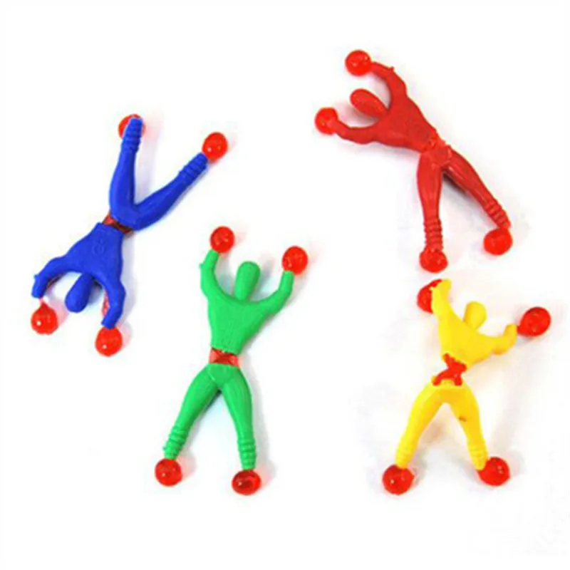 

100pcs/set climbing spider man sticky climbing wall Superman nostalgic toys for children kids free shipping WYQ