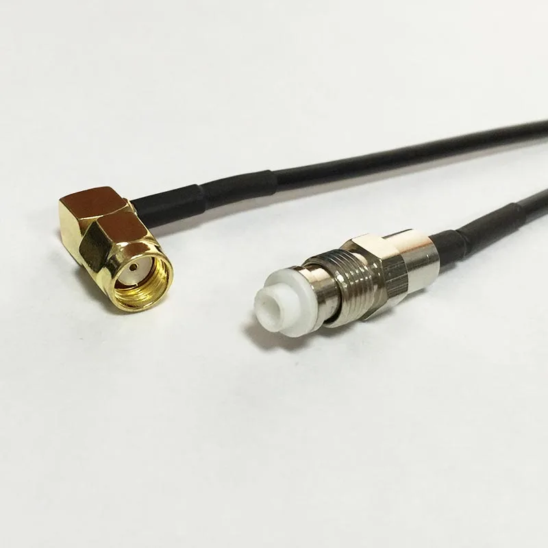 New Modem Coaxial Cable RP SMA Male Plug Right Angle Switch FME Female