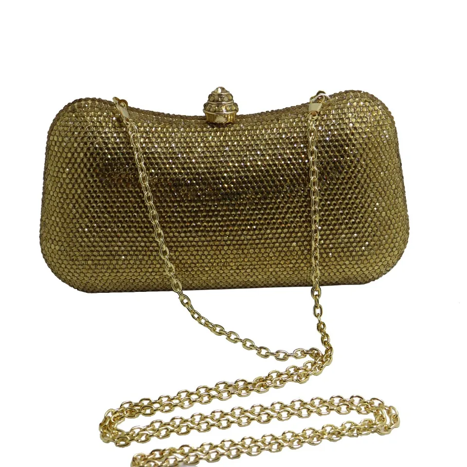 navy and gold evening bag