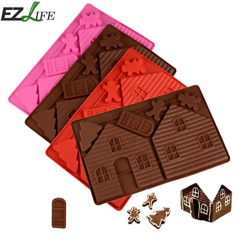 Buy Silicone 3D Gingerbread And Chocolate House Mold