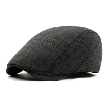 New Fashion Striped Beret Cotton Flat Hats For Men Women Newsboy Cap