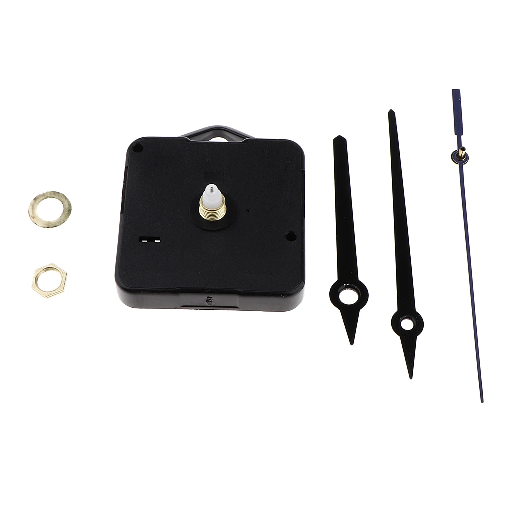 Include Time Hands Quartz DIY Wall Clock Movement Mechanism Battery Operated DIY Repair Parts Replacement(Including Pointers)