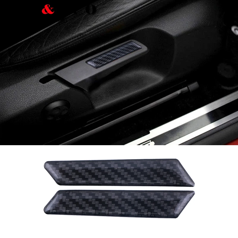 

2Pcs Car Styling Carbon fiber Sticker Lift Wrench Handle Seat Insert Trim Cover For skoda octavia