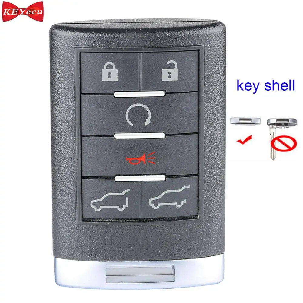

KEYECU for Cadillac Escalade ESV EXT 2007-2014 Remote Car Key Shell Case Fob Housing Cover for FCC ID OUC6000066