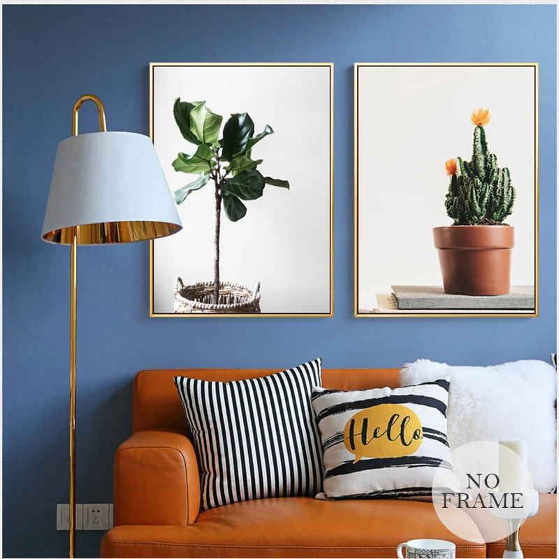 

Nordic Style Flower Green Living Plants Cactus Canvas Painting Wall Art Pictures For Living Room Home Decor Posters And Prints