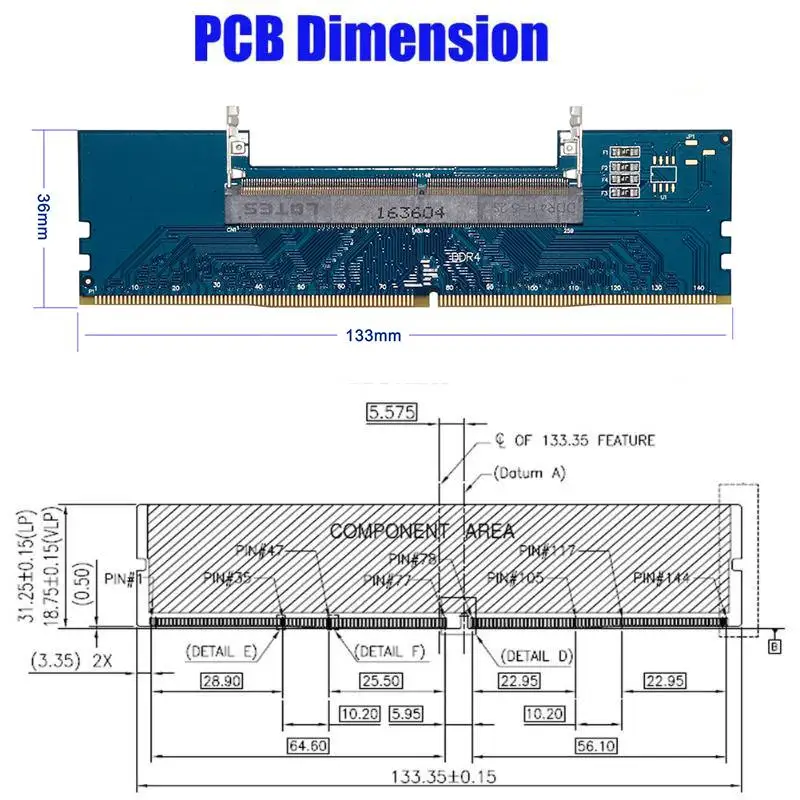 Профессиональный ноутбук DDR4 SO-DIMM к настольному компьютеру dimm память ram Соединительный адаптер для настольных ПК карты памяти конвертер адаптера переменного тока