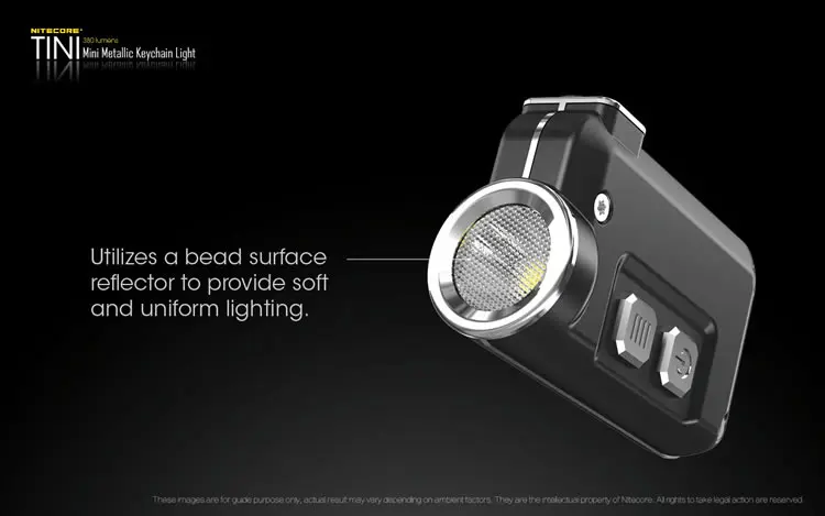 TOPSALE NITECORE TINI перезаряжаемый мини-светильник-вспышка, металлический брелок, светильник, встроенный аккумулятор, для наружного поиска