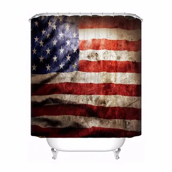 

Custom American Eagle Flag Waterproof Shower Curtain Home Bath Bathroom s Hooks Polyester Fabric Multi Sizes180509-55