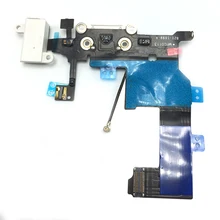 Original Charging Dock Flex Cable USB Charger Port Audio Jack Headphone Connector with MIC Flex for iPhone 5 Replacement