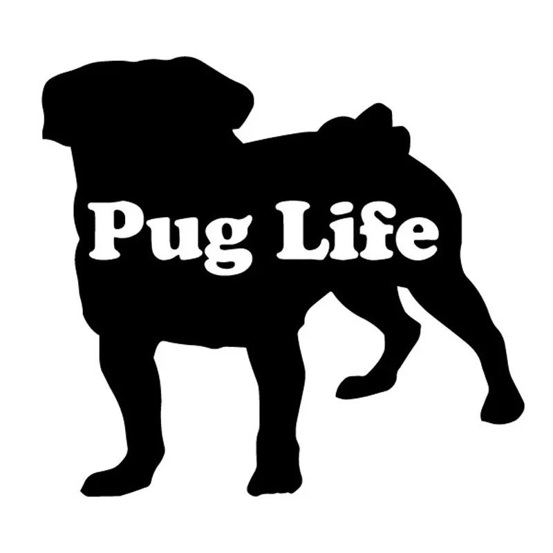 YOJA 21 2*19 3 см Pug Life наклейки для унитаза собачников щенок домашний Декор стены
