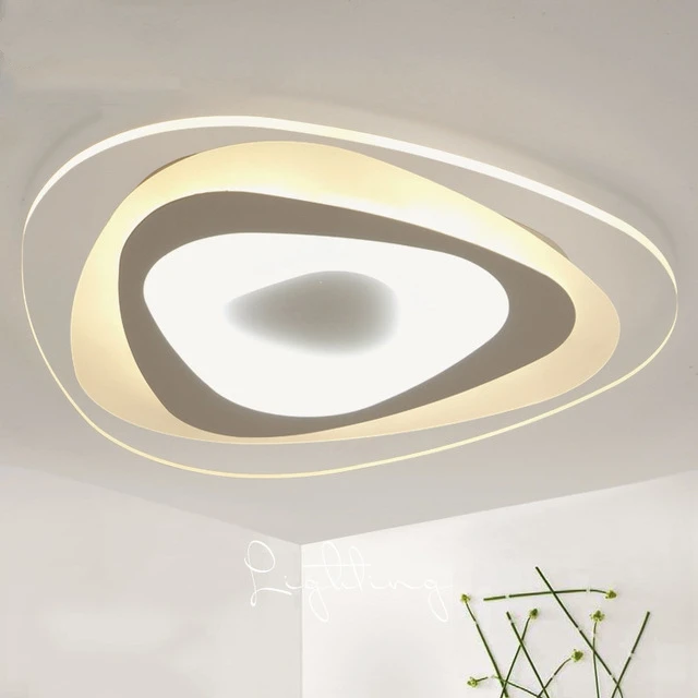 Современные светодио дный потолочные светильники для гостиной спальни де Techo Colgante диммер потолочный светильник с пультом дистанционного