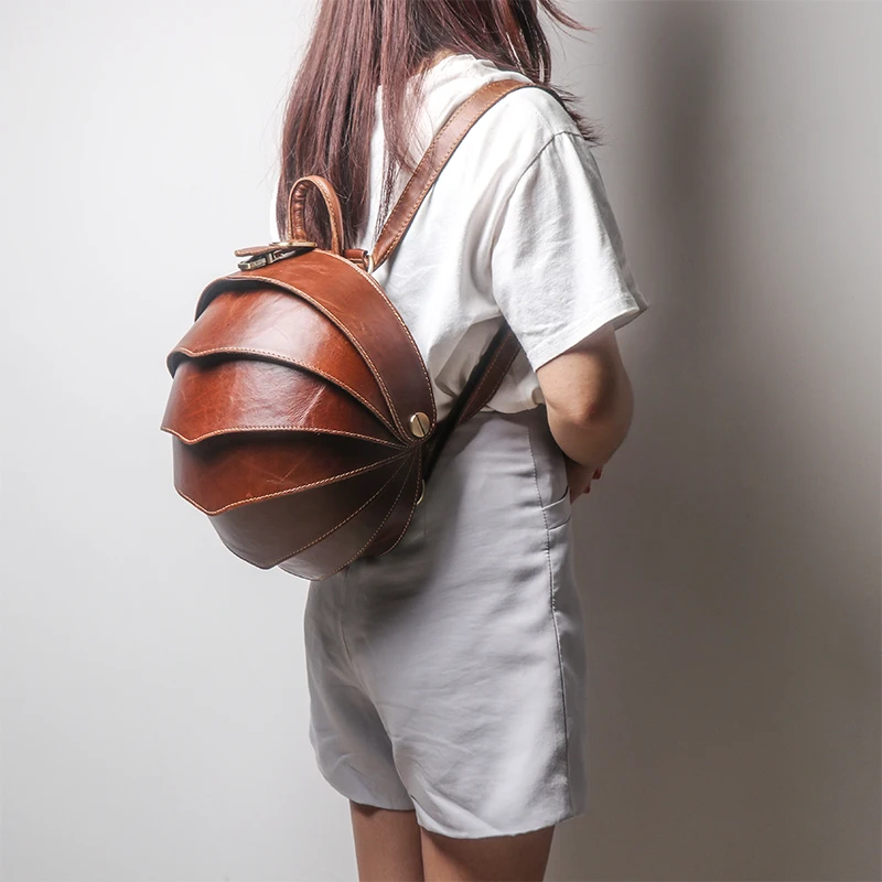 Первый слой кожаный женский рюкзак сумка на плечо Женская мода пряжка сумка «Жук» Ретро женские маленькие дорожные рюкзаки