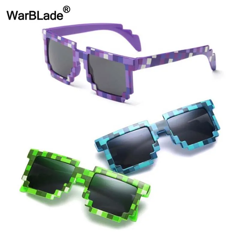 10 teile/los Kinder Sonnenbrille Kleiner Größe Cos Spielen Action Spiel Spielzeug Minecraft Sonnenbrille Mosaik Jungen Mädchen Kinder Pixel Eyewares