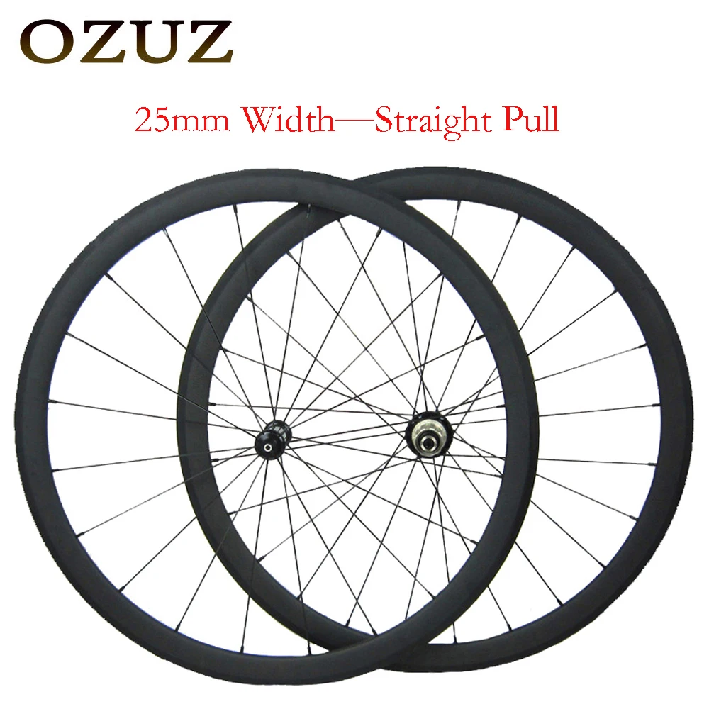 

OZUZ Powerway R36 Straight Pull 38 50mm Depth Road Bike Wheels Carbon Wheels 25mm Wide Clincher Wheelset Wheelset 3K 700C
