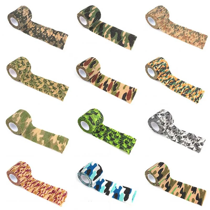 

2019 1 Roll 4.5m*5cm Tape for Outdoor Survival Sports Hiking Camping Hunting Traveling Camouflage Stealth Tape Wraps Wholesale