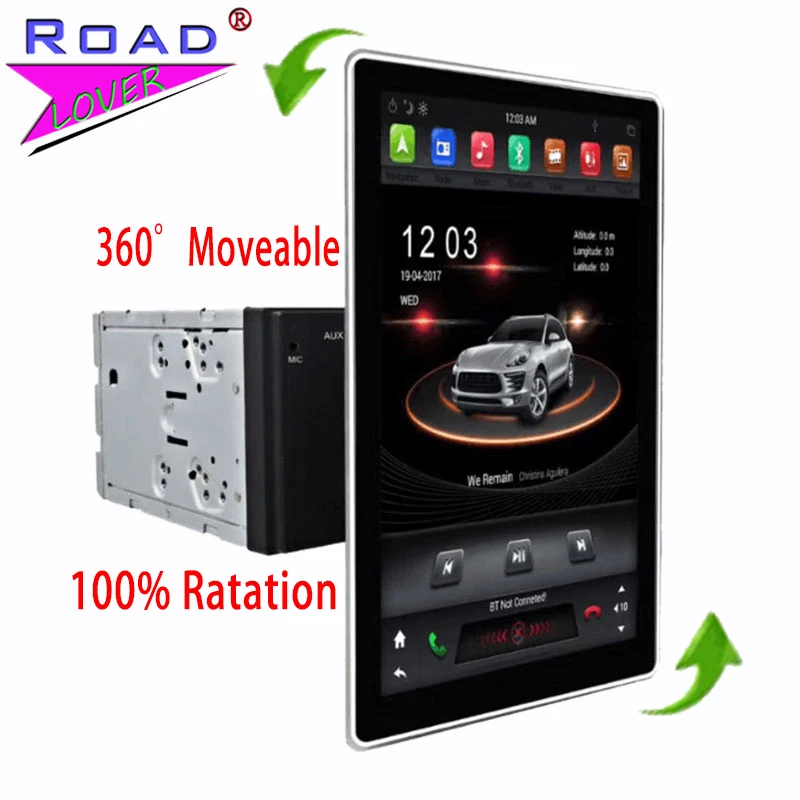 

2 Din 12.8" Car Radio 360 Degree Moveable Autoradio Android 8.1 For Honda Ford Hyundai VW Toyota Kia Universal GPS Navigation