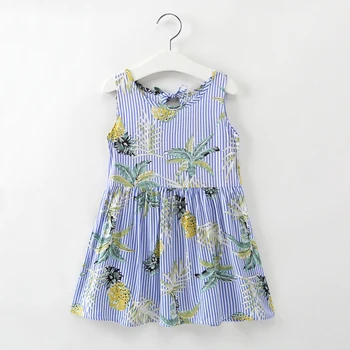 

Kids Baby Girl Sleeveless Rainbow Stripes A Line Dress Girl Party Princess Dress Sleeveless Outfits