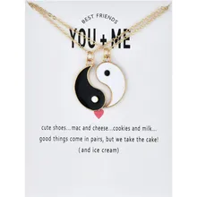 Joyería de moda YOU ME Ying Yang collares de declaración Taiji Bagua joyería con amuleto colgante para los amantes collar masculino mujeres