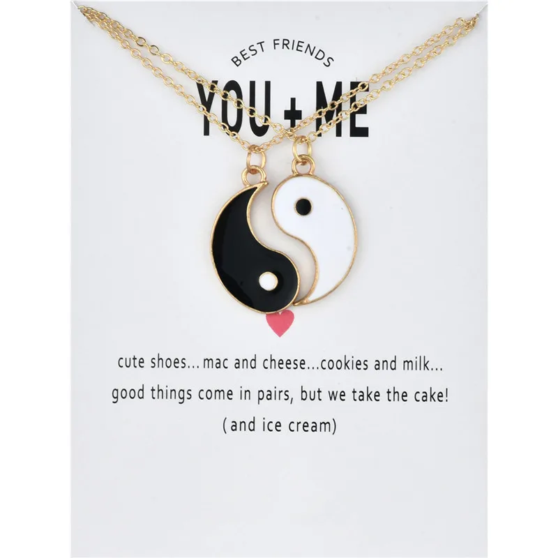 Модные ювелирные изделия YOU ME Ying Yang яркие ожерелья Taiji Bagua очаровательные кулоны