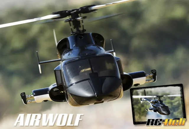 RC helicopter fuselage Airwolf 600 W/Retracts airwolf600