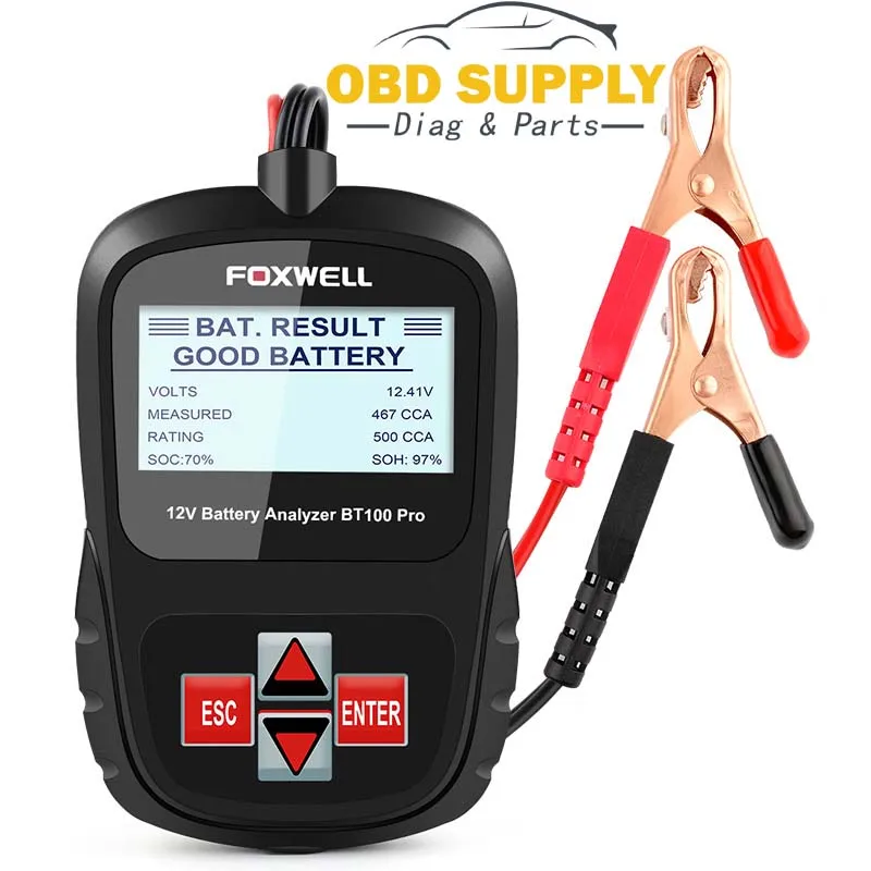 

FOXWELL Flooded AGM GEL Lead-Acid Batteries Digital Auto Analyzer Automotive Test Tool BT100 PRO 6V 12V Car Battery Tester