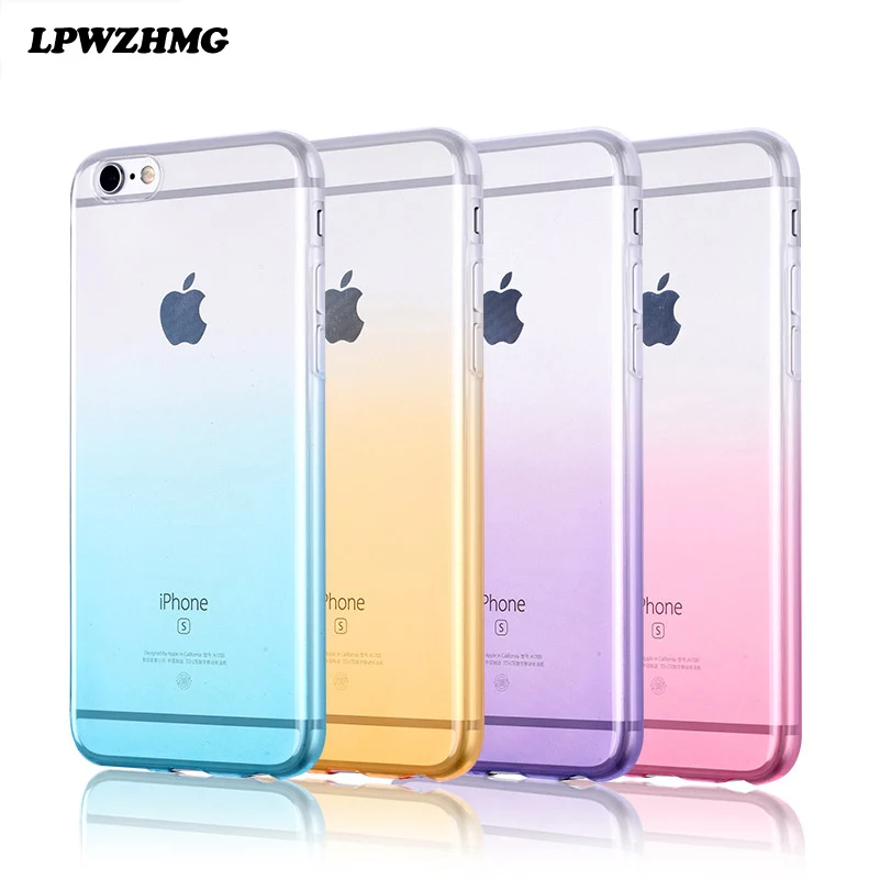 

High Quality TPU Case for Apple IPhone 7 Soft Silicone Cellphone Covers for The Iphone 6 6s Gradient Color Ultrathin Phone Cases