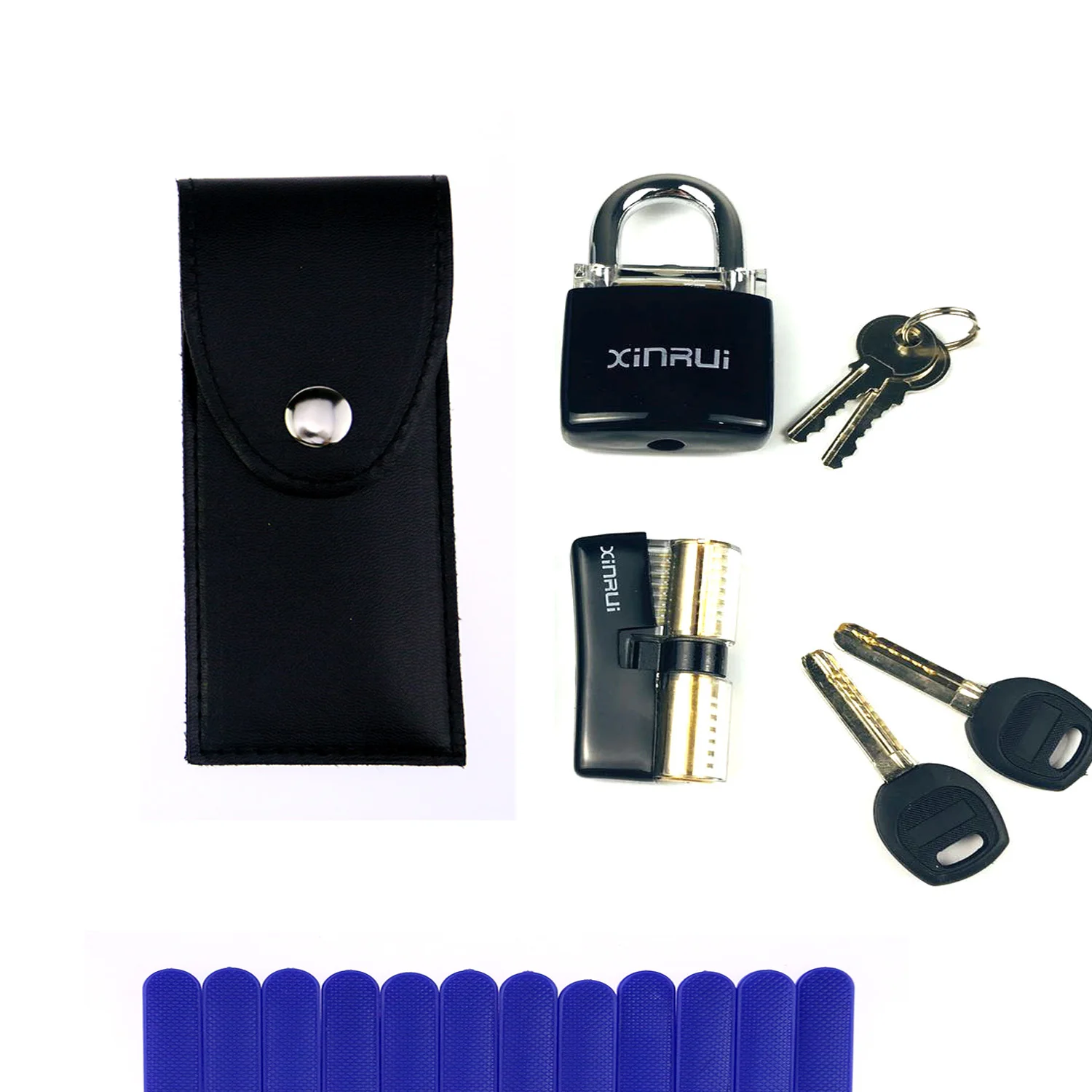 

2019 New Locksmith Tools 17pcs Broken Key Remove Tools with 2pcs Transparent Practice Lock Professional Locksmith Training Set