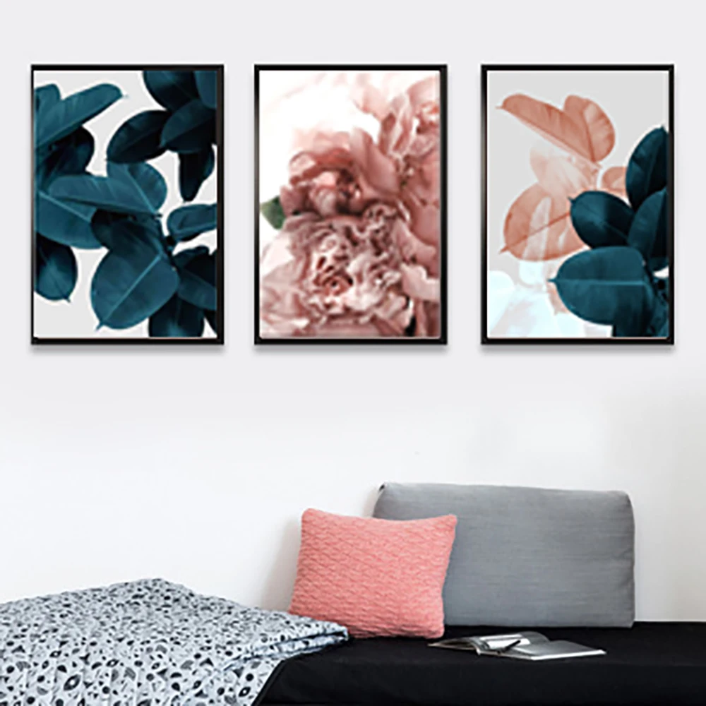 

Wallpaper Living Room Picture Nordic Poster Flower Wall Art Canvas Painting Plant Poster Decor Painting No Picture Frame Sale