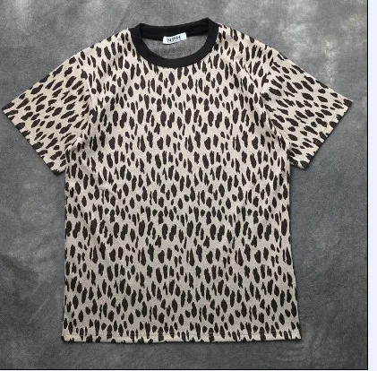 Новинка Для мужчин Leopard джентльмен футболки футболка хип-хоп скейтборд, уличная мода хлопковая Футболка kenye S-XXL# K46 - Цвет: 1