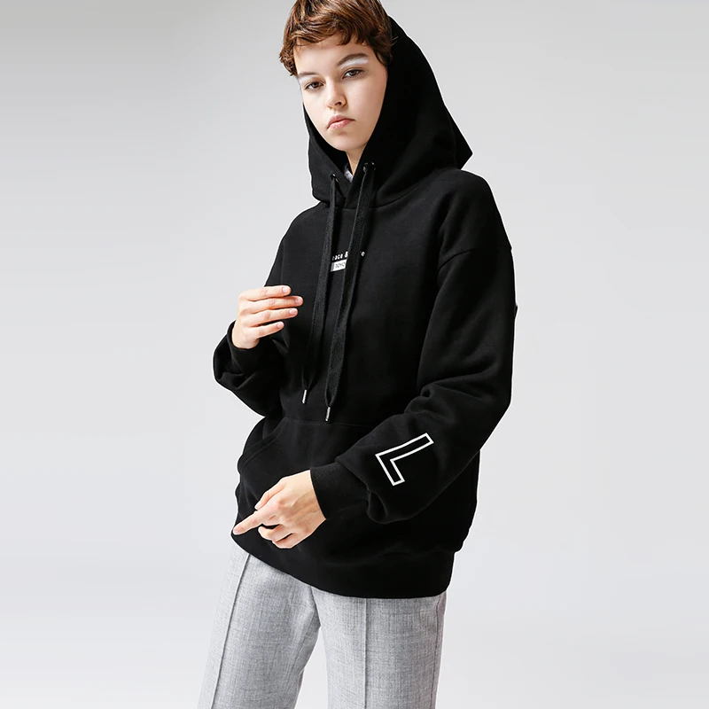  Toyouth 2019 New Harajuku Style Chic Sweatershirt for Female Student Plus velvet Street-wear Hooded