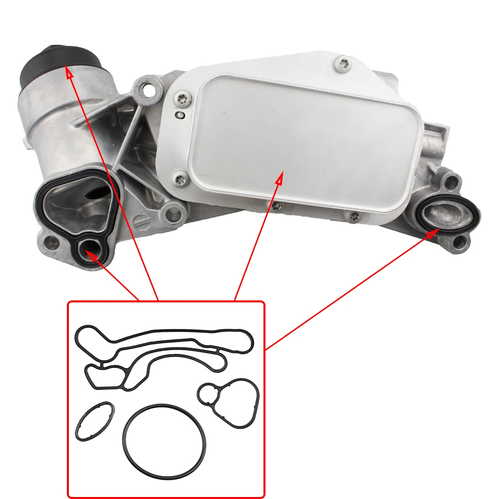 Комплект для ремонта масляного охладителя двигателя, прокладка теплообменника для Chevrolet Cruze Opel Orlando Astra 93186324 55353322 55353320 55355603