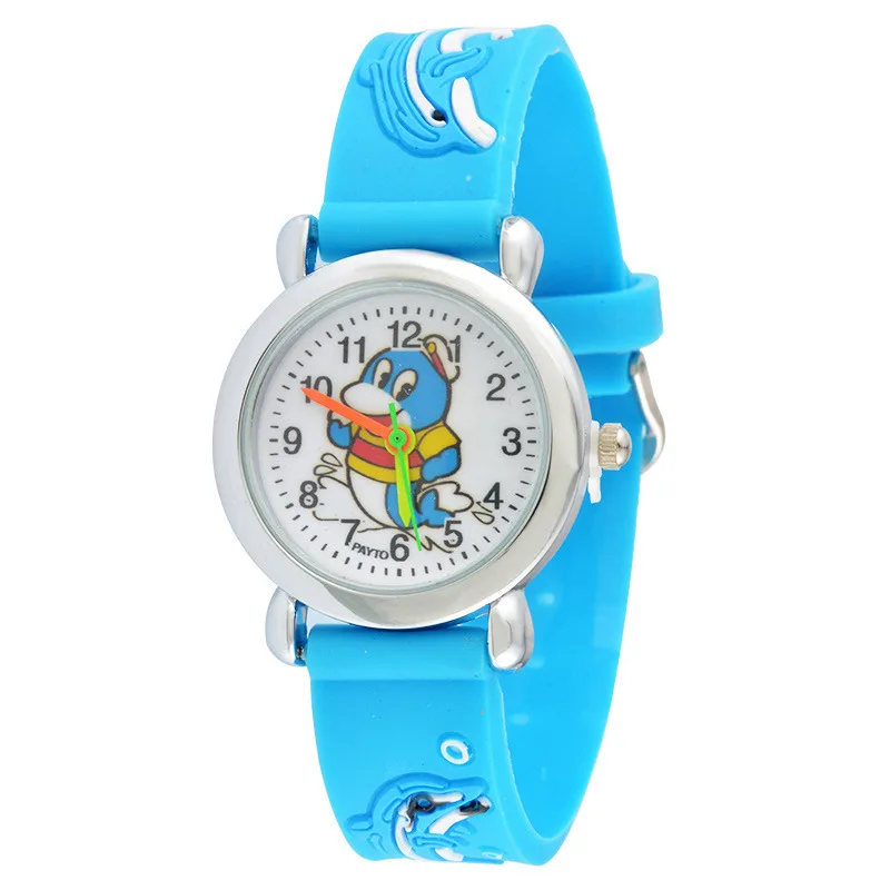 

FUNIQUE Lovely Dolphin Silicone Watches For Children Fashion Casual Clock Cartoon Hour Kids Dress Watch Boys Girls Wristwatch
