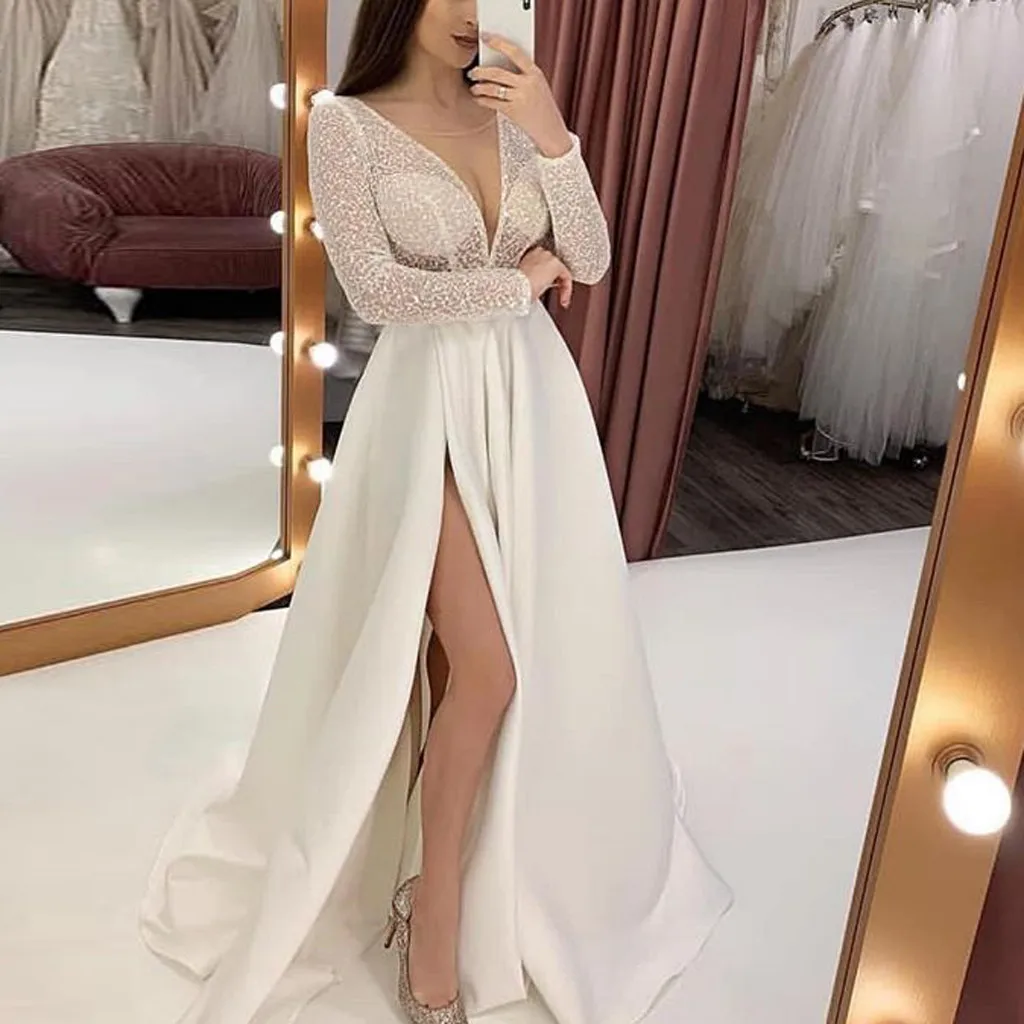

2019 Summer Floral Print Boho Beach Dress Sexy Women Perspective Deep Prom Gown Bride Dress Pleated buttons casual vestidos
