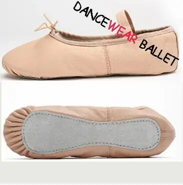 New Free Shipping Kids Full Sole Soft Leather Ballet Slippers Child Infant Ballet Shoes Toddler Ballet Shoes For Girls