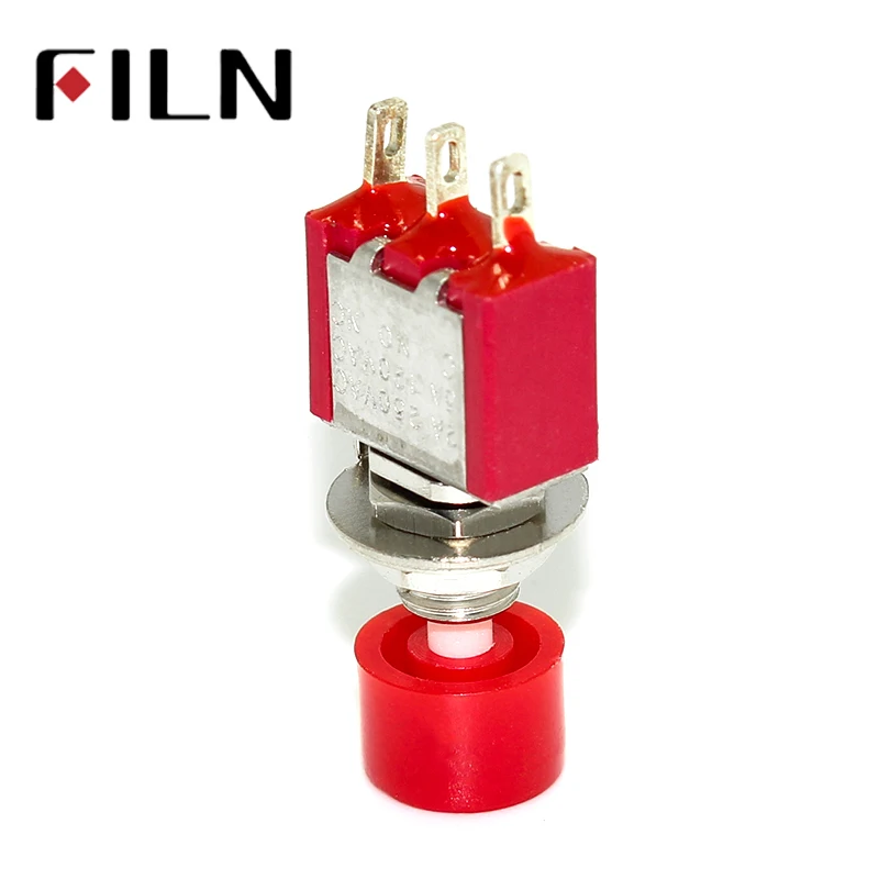 Red ON-(ON) small Toggle Switches 3Pin 6mm Mini Momentary Automatic return Push Button Switch (5)