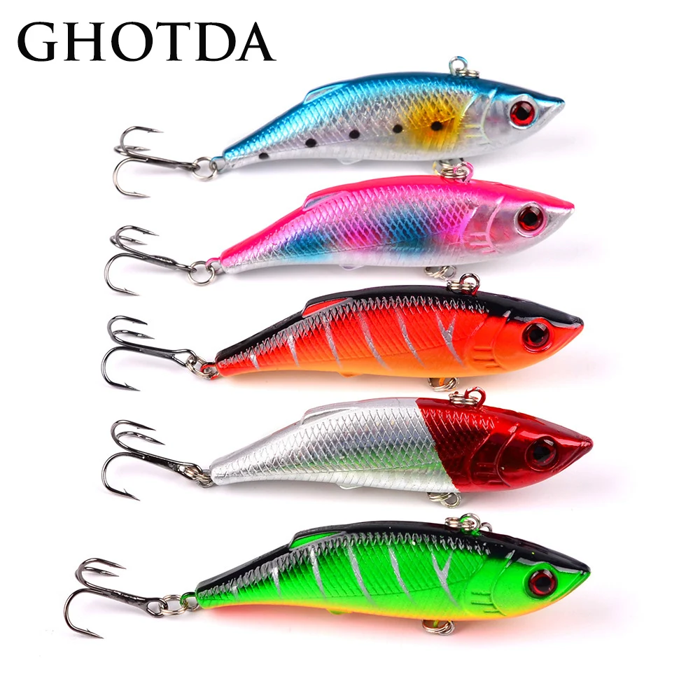 

8cm / 9.73g Vib Crankbait Lifelike Fishing Lure Bait Slow Sinking Hard