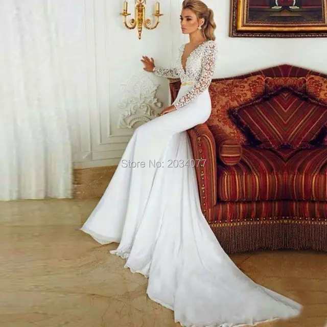 vestido de noiva vestido de boda atractivo de la sirena de gasa