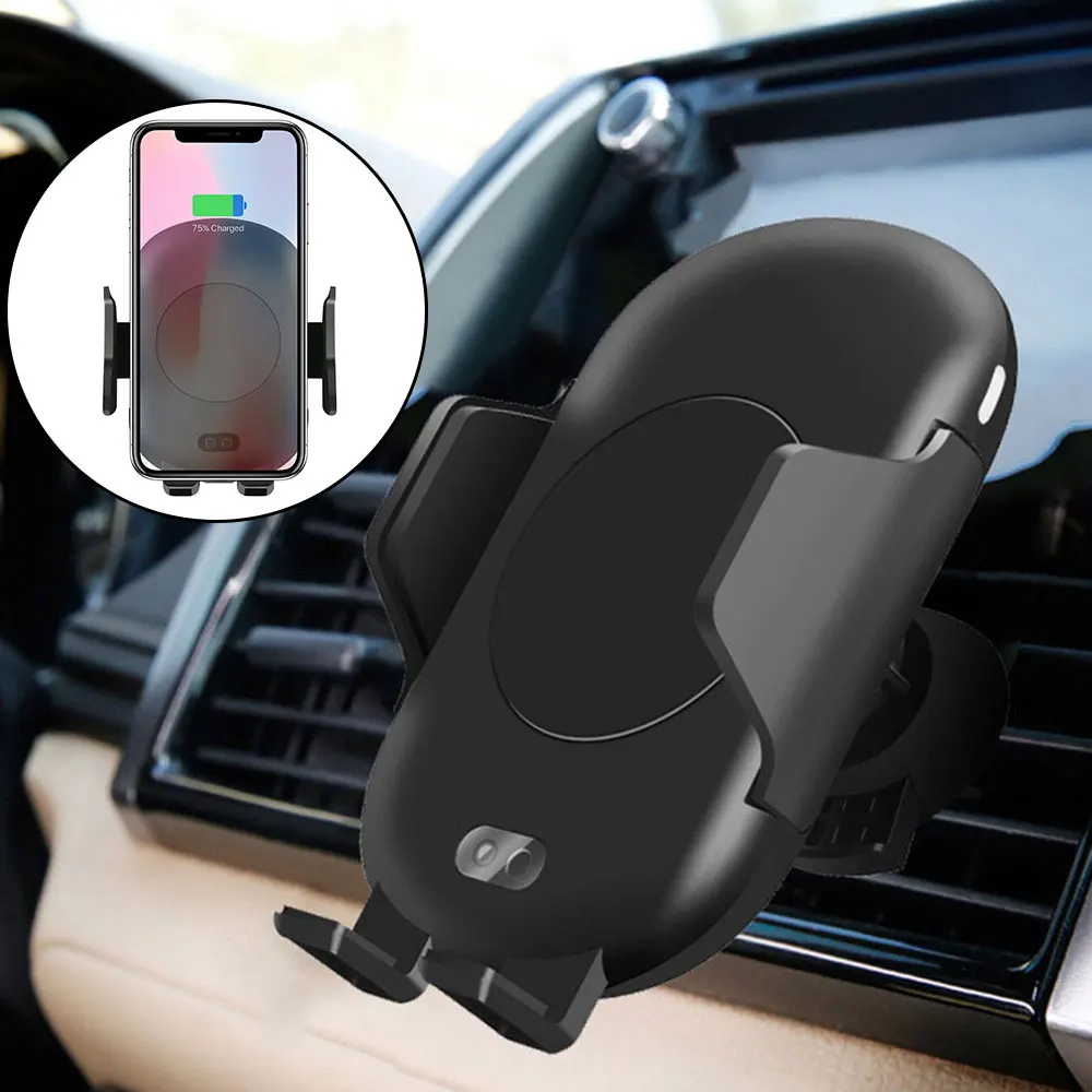 

KISSCASE Qi Car Wireless Charger For iPhone XS MAX XR X Samsung S10 S9 Intelligent Infrared Wirless Charging Car Phone Holder