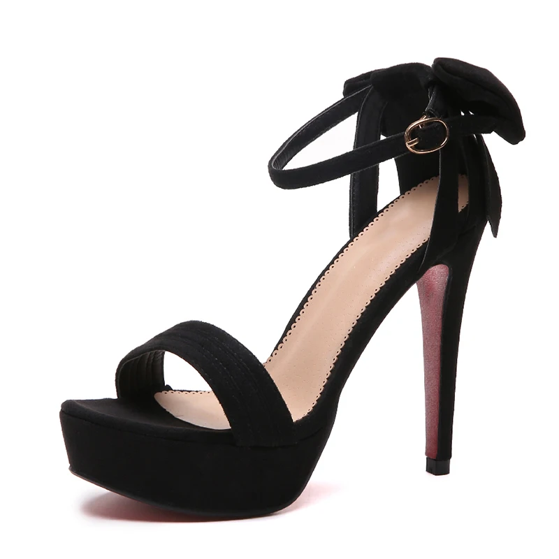 

Summer fashion Korean version 12cm high heel stiletto waterproof platform sexy word buckle small fresh open toe women's sandals