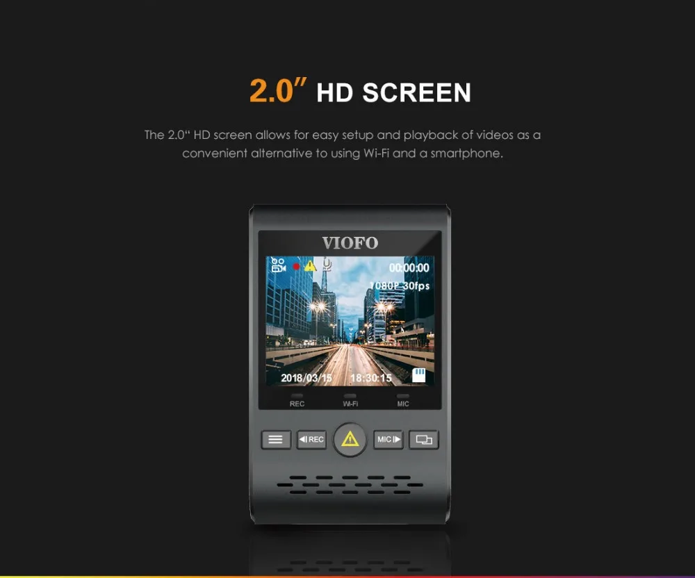 VIOFO A129 Dual Channel 5GHz Wi-Fi Full HD Dash Camera DashCam IMX291 Dual Starvis Sensor HD 1080P Car DVR Optional Rear Camera