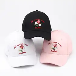2018 хлопок цветок вышивка Casquette Бейсбол кепки Регулируемый Snapback шапки для мужчин и женщин 172