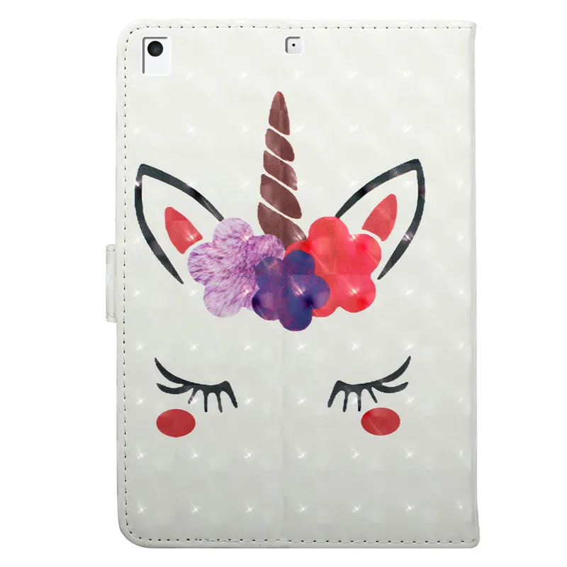 Wekays For Apple Ipad Air A1474 A1475 A1476 Cartoon Unicorn 3D Leather Fundas Case For IPad Air IPad 5 IPad5 9.7 inch Cover Case