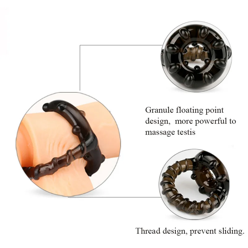 Soft-Silicone-Thread-Cock-Ring-Floating-point-stimulate-Lock-fine-delay-Ejaculation-Penis-Rings-Adult-Sexy