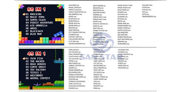 2P mini arcade toy game list 1 