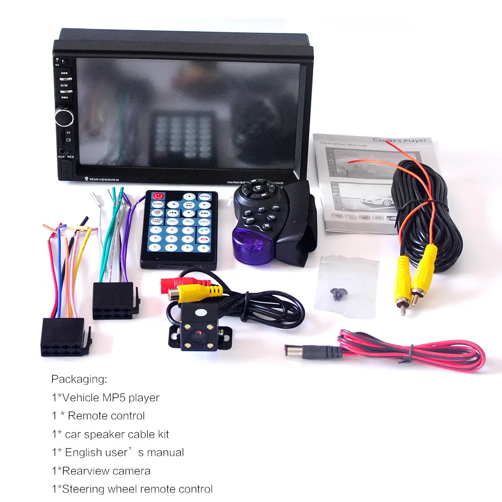 Автомагнитола 7060B 7 дюймовый MP4 плеер с Bluetooth TFT экраном 12 В AUX FM USB SD MMC для JPEG WMA MP5|mp4